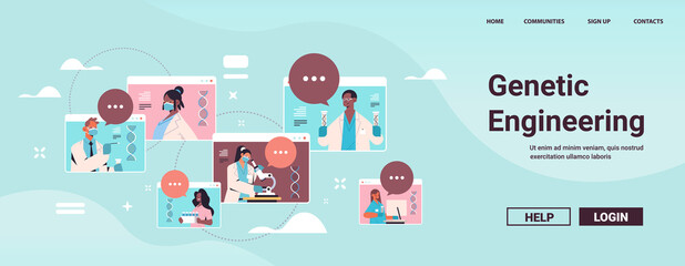 scientists working with DNA in test tubes researchers making experiment in lab DNA testing genetic engineering