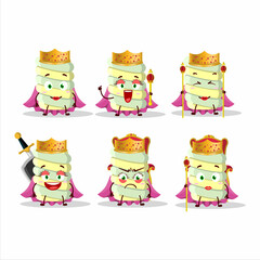 Queen and her magic clothes cartoon of yellow marshmallow twist wearing tiara