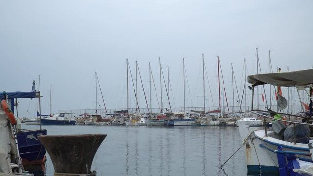 Static shot of a marine in Nea Krini, Thessaloniki