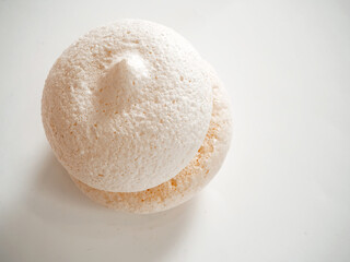 sweet pastry with cream close up 