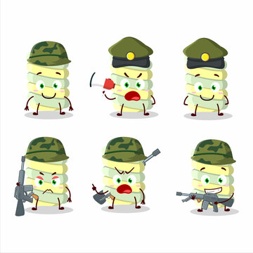 A charming soldier yellow marshmallow twist cartoon picture bring a gun machine