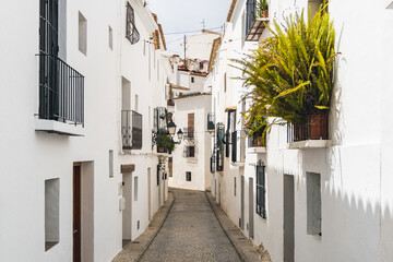 Nice view of the white houses in the old town of Altea, Costa Blanca, Alicante, Spain