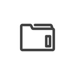 Document folder line icon
