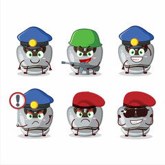 A dedicated Police officer of white sugar candy mascot design style