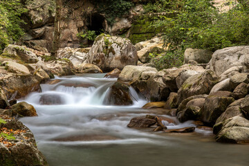 Obraz premium Naturdenkmal Gaulschlucht in Lana bei Meran, Südtirol
