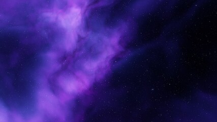 nebula gas cloud in deep outer space, science fiction illustrarion, colorful space background with stars 3d render