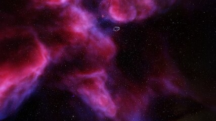 Fototapeta na wymiar nebula gas cloud in deep outer space, science fiction illustrarion, colorful space background with stars 3d render