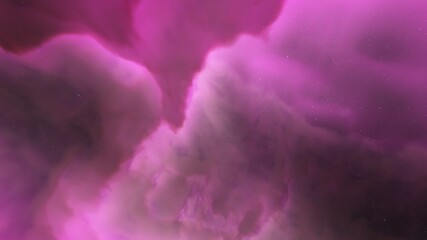 nebula gas cloud in deep outer space, science fiction illustrarion, colorful space background with stars 3d render