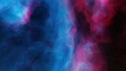 nebula gas cloud in deep outer space, science fiction illustrarion, colorful space background with stars 3d render