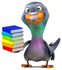 Fun pigeon - 3D Illustration
