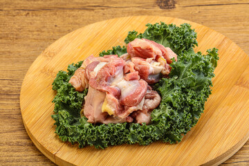 Raw chicken stomach for cooking