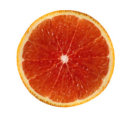 slice of red orange isolated on white