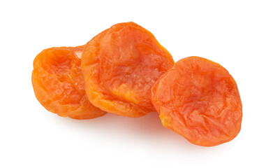 dried apricots isolated on white