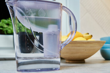 Water is filtered in a cleaning filter in the kitchen