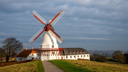 Dybbøl Mill, Sønderborg, Denmark; Dec. 12, 2021 - The mill is an iconic Danish symbol due to the...