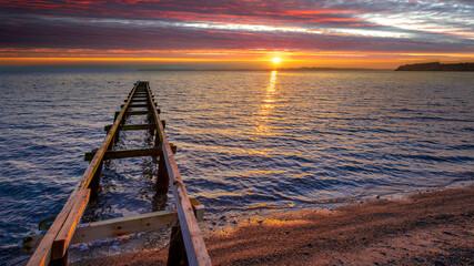 A jetty on the beach, Sonderborg, Denmark