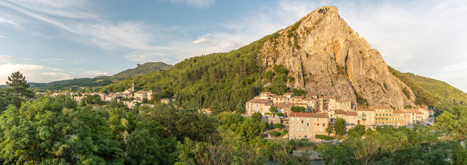 The Rocher de La Baume above the Durance at Sisteron in Provence.