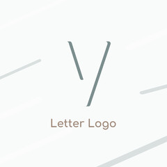 Elegant letter V logo as negative space icon creative