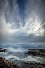 Stormy Seas along rocky coast