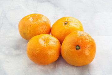 Fresh ripe juicy yellow mandarin