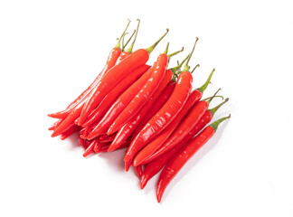 Red hot chili peppers isolated