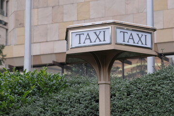 Sign of taxi stand, 12/12/2021 