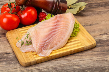 Raw tilapia fish for cooking