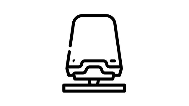 maglev railway animated line icon maglev railway sign. isolated on white background