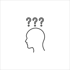 Question icon, Question mark icon symbol vector illustration on white background