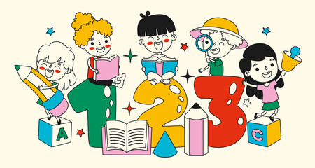 Hand Drawn Cartoon Line Art