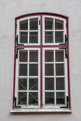 Old window of an historical building in Old Riga, Latvia