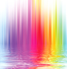 Abstract background with multicolored stripes and waves