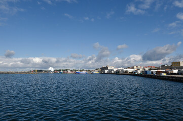 Obraz na płótnie Canvas view of the sea port in Hel