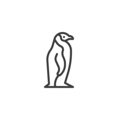 Penguin animal line icon
