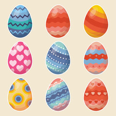 colorful easter egg seamless vector 