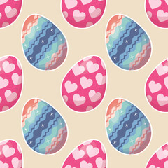 colorful easter egg seamless vector 