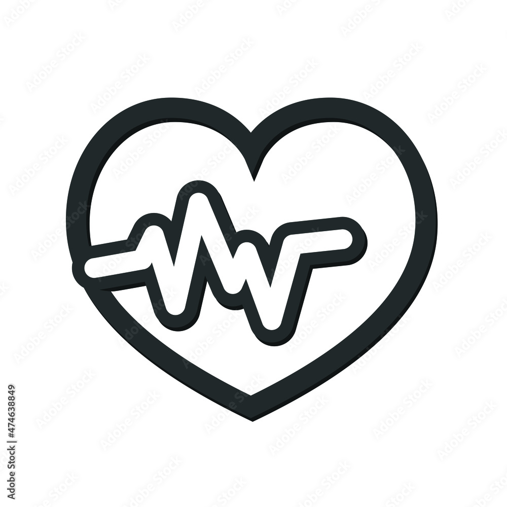 Wall mural heart cpr medical icon vector design