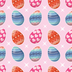 colorful easter egg seamless vector 
