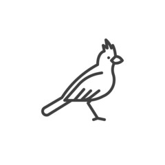 Lark bird line icon