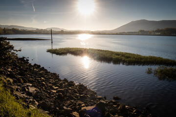 Warm sunny winter day on the atlantic shore, pure atmosphere