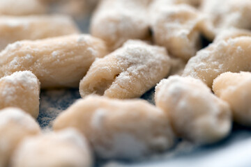 Cavatelli fatti in casa, tipica pasta fresca della cucina Campana, Cibo Italiano