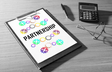 Partnership concept on a desk