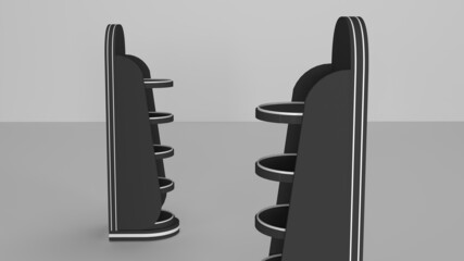 Customize Superstore Product Gondola Display Shelf 3D Render