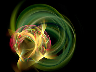 Abstract fractal color pattern on black backgraund