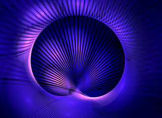 Abstract fractal color pattern on black backgraund