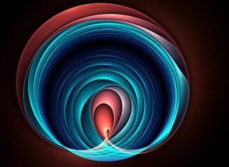 Abstract fractal color pattern on black backgraund