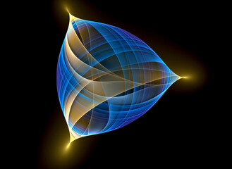 Abstract fractal color pattern on black backgraund