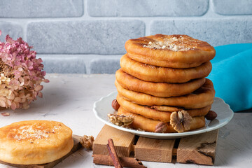 Hotteok, a Korean street snack. This is a typical winter snack.