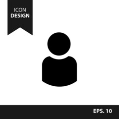 People icon, isolated. Flat design on white background