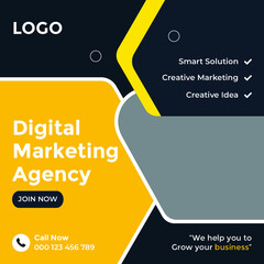 Digital marketing social media post and Instagram post template banner design